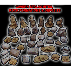 STONES Cavern, Stalagmites & Rock Formation Set