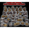 STONES Cavern, Stalagmites & Rock Formation Set