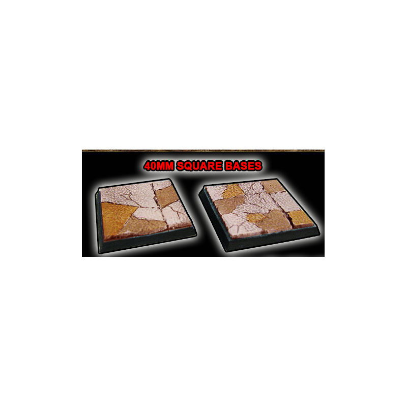 STONES 40mm Square Miniature Bases