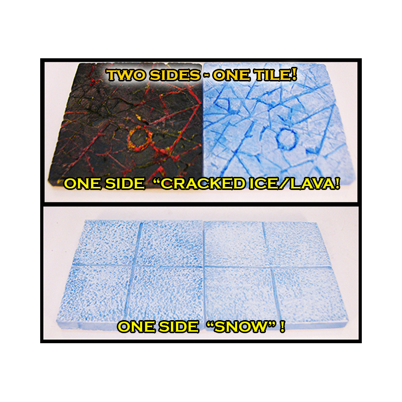 STONES TRANSLUCENT Double-Sided Cracked Ice/Snow Tiles!