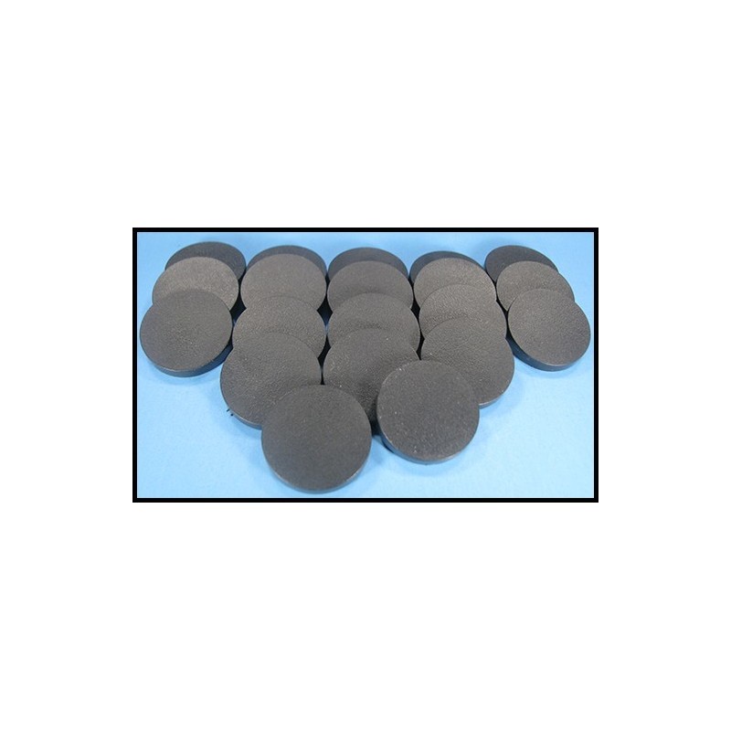 25mm Round "Flat-top" Bases - Plastic