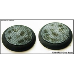 40mm Round Scenic Bases - Metal Grate -  2