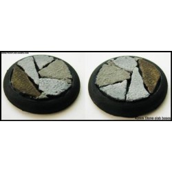 40mm Round Scenic Bases - Stone-slab -  2