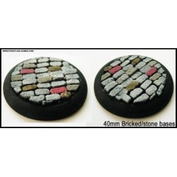 40mm Round Scenic Bases - Bricked/Stone -  2