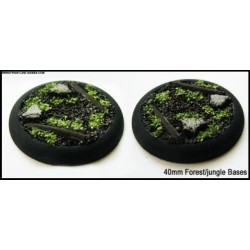 40mm Round Scenic Bases - Forest/Jungle Floor -  2