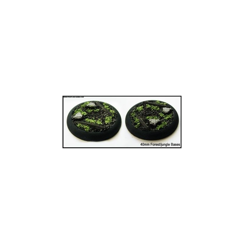 40mm Round Scenic Bases - Forest/Jungle Floor -  2