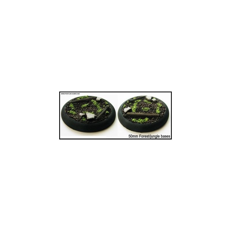 50mm Round Scenic Bases - Forest/Jungle Floor -  2