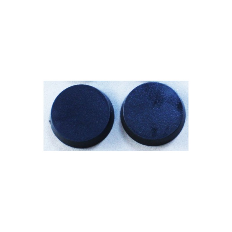 25 x 20mm ROUND "FLAT" MINIATURE BASES! - Plastic