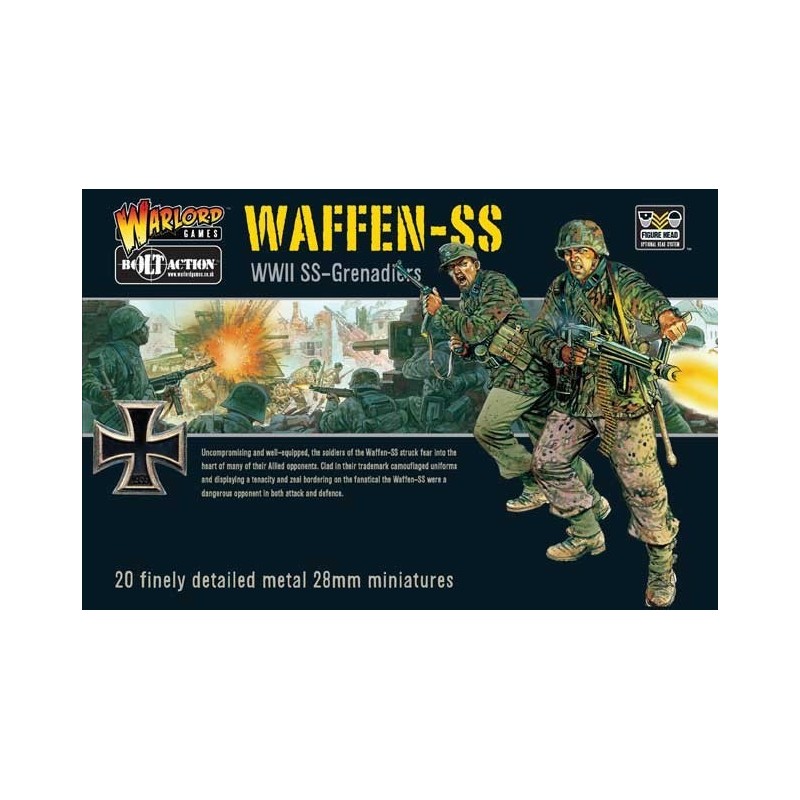 German Waffen SS Grenadiers (20) Metal box A set 28mm WWII WARLORD