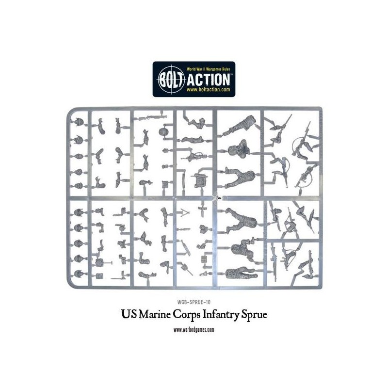 American U.S. Marines sprue 28mm WWII WARLORD GAMES