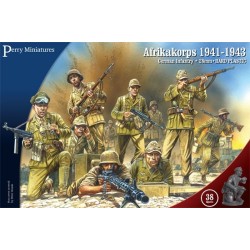 German Afrika Korps. Infantry 1941-43 Boxed Set 28mm WWII PERRY MINIATURES