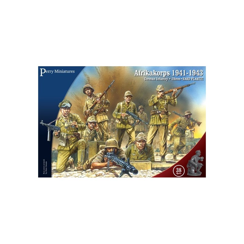 German Afrika Korps. Infantry 1941-43 Boxed Set 28mm WWII PERRY MINIATURES