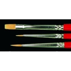 REAPER 3 Taklon Round/Flat Paint Brush Set (Small, Standard and Detail brush)