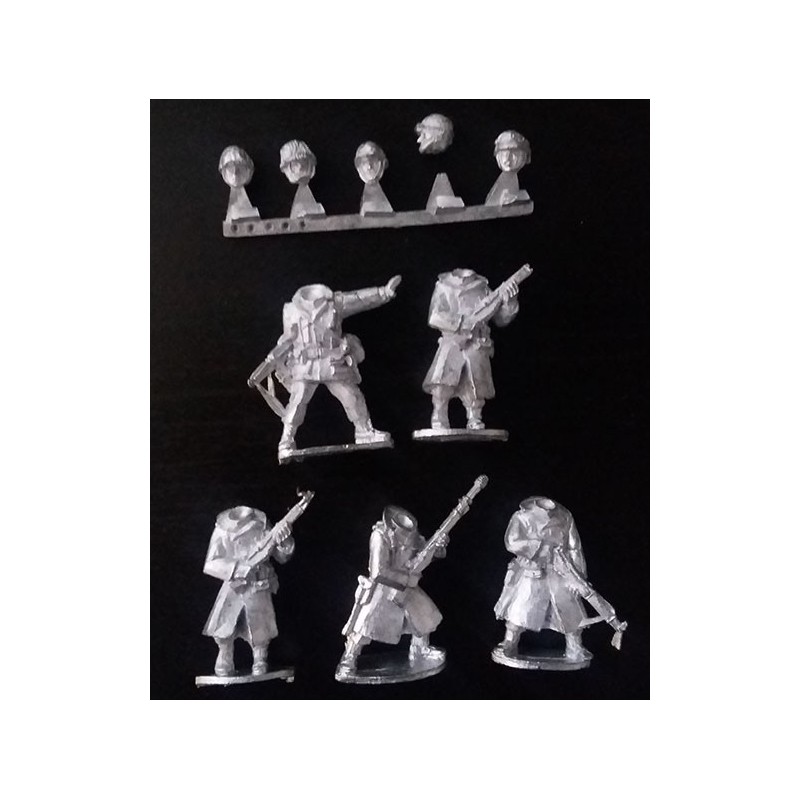 U.S. American Army Infantry Half Squad in Winter Clothing - B 28mm WWII WARLORD GAMES