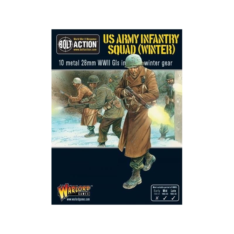 U.S. American Army Infantry Squad in Winter Clothing 28mm WWII WARLORD GAMES