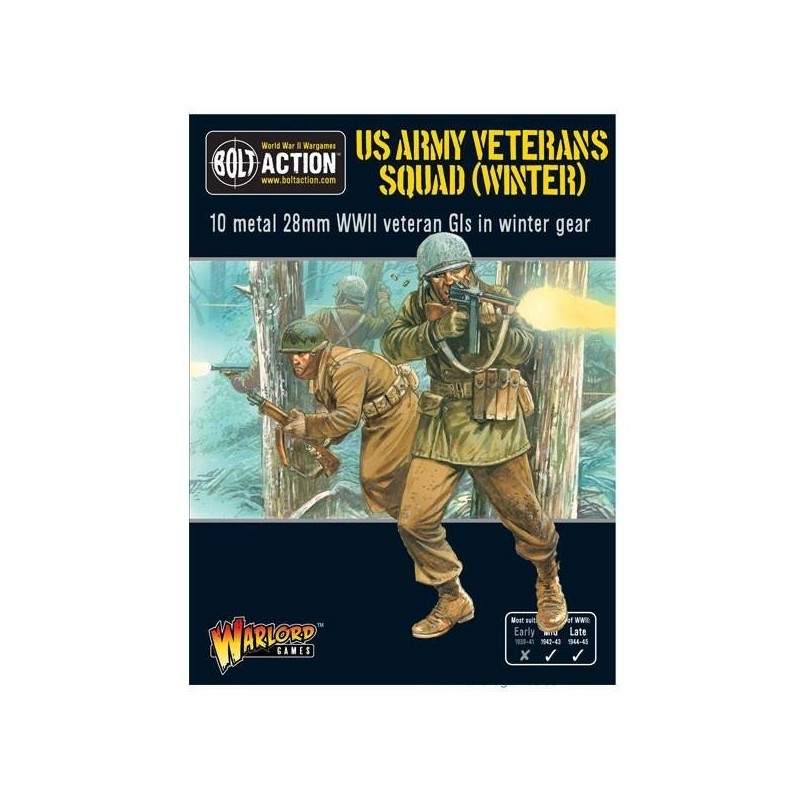 U.S. American Army Veterans Squad (Winter) 28mm WWII WARLORD GAMES