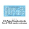 28mm WWII French vehicle numbers and names decals sheet WARLORD