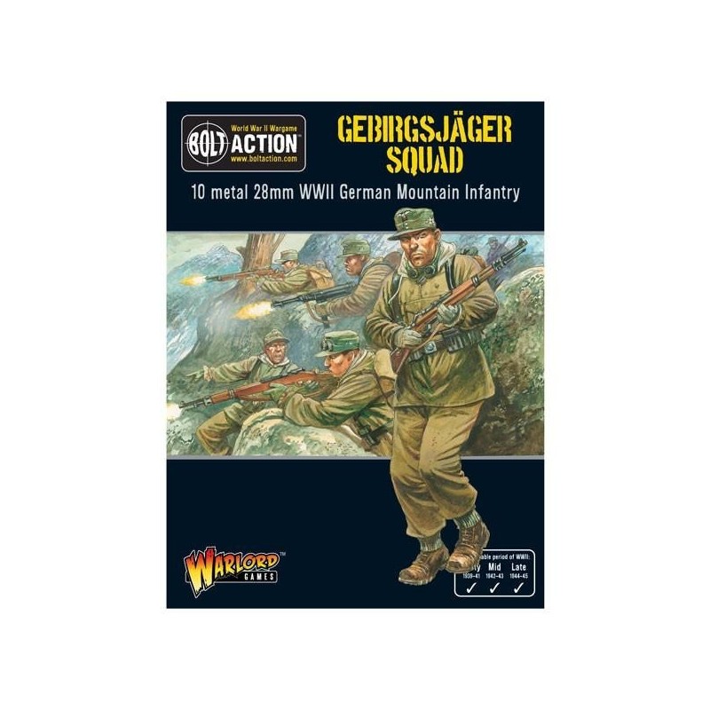 German Gebirgsjager squad box set 28mm WWII WARLORD GAMES