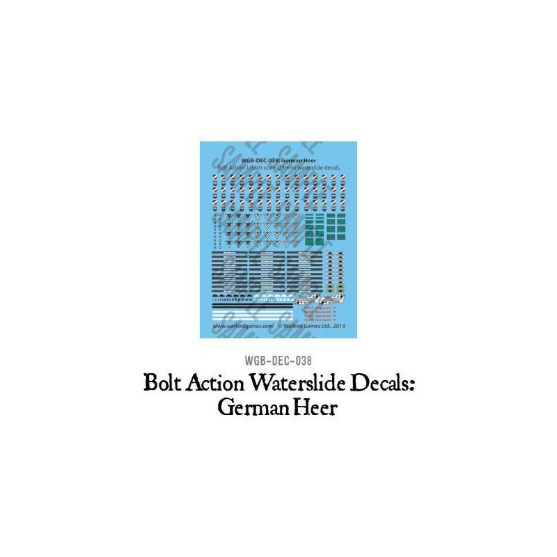 28mm WWII German Heer decals sheet WARLORD