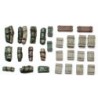 Tarp Rolls & Crates set 1 28mm W.W.II TANK ACCESSORIES - VEHICLE STOWAGE VALUE GEAR