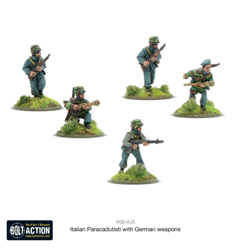 Italian Paracadutisti Airborne with German weapons (Paratroopers) 28mm WWII WARLORD GAMES