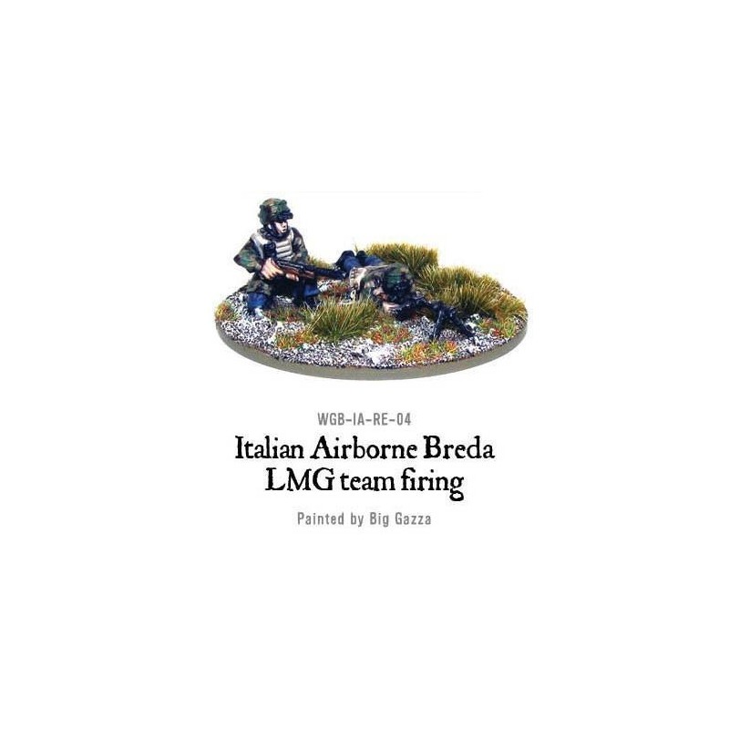 Italian Airborne Breda LMG Team Firing (Paratroopers) 28mm WWII WARLORD GAMES