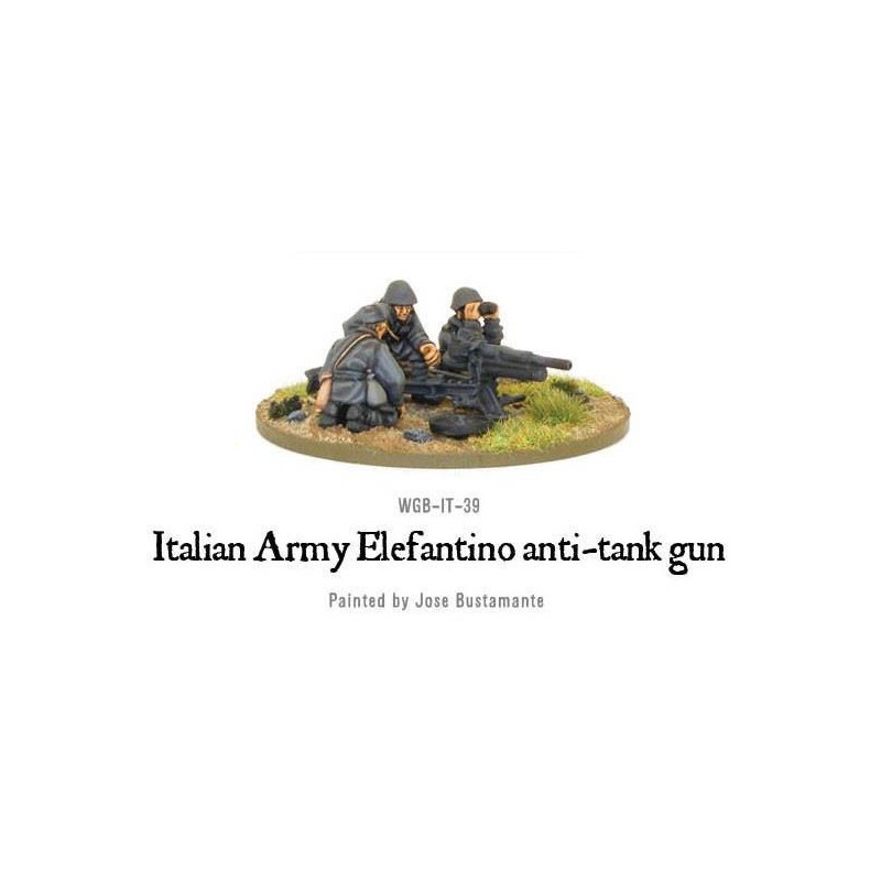 Italian Army 47mm Elefantino anti-tank gun 28mm WWII WARLORD GAMES