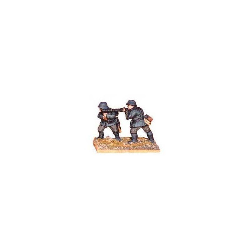 German MG34 Team Firing 28mm WWII CRUSADER MINIATURES