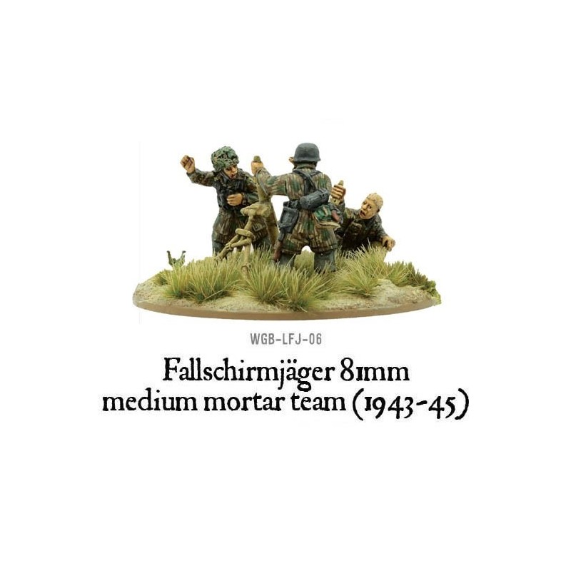 German Fallschirmjager 81mm medium mortar team 28mm WWII WARLORD GAMES