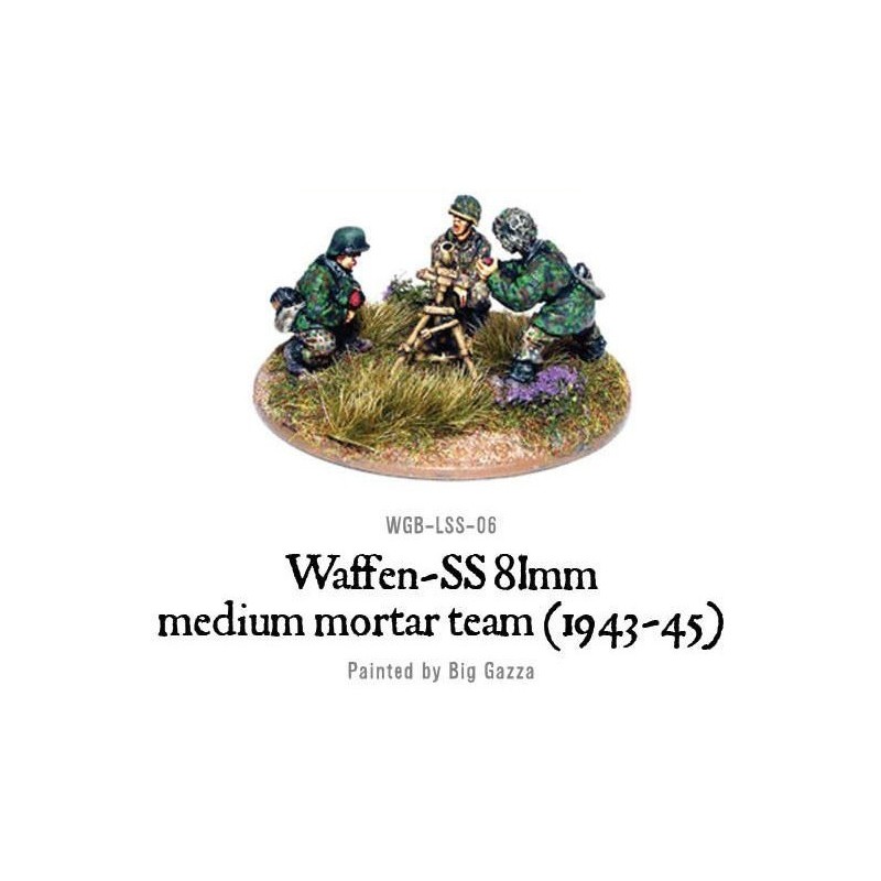 German Waffen SS 81mm medium mortar team (1943-45) 28mm WWII WARLORD GAMES