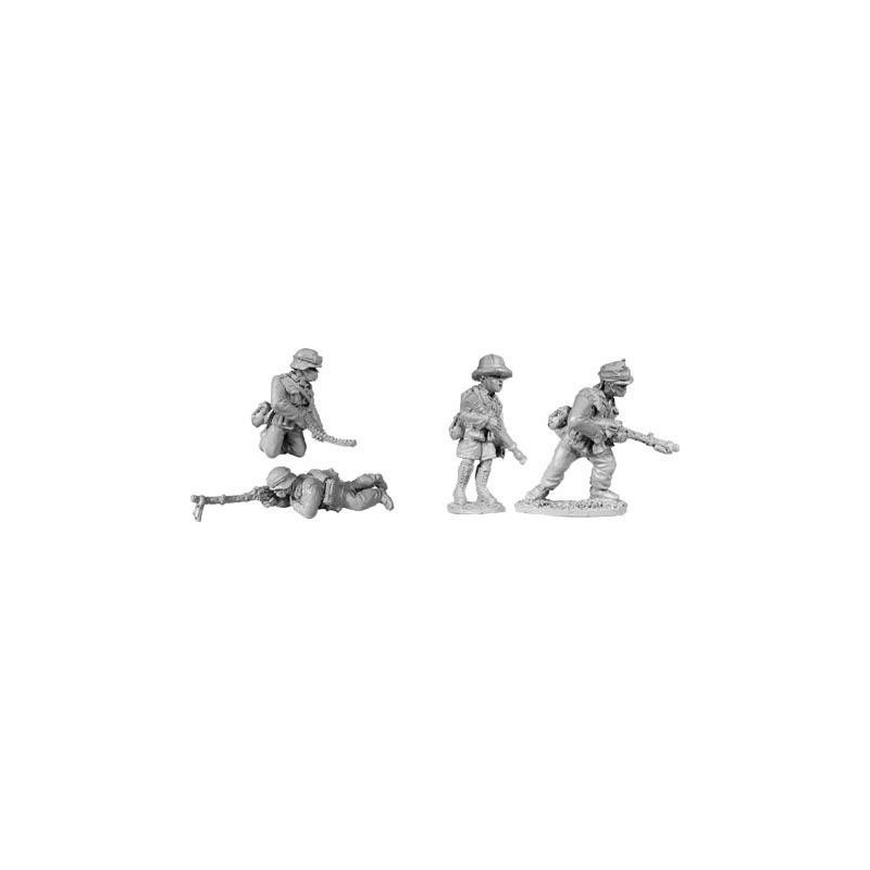 German Afrika Korps MG34 Teams I 28mm WWII BLACK TREE