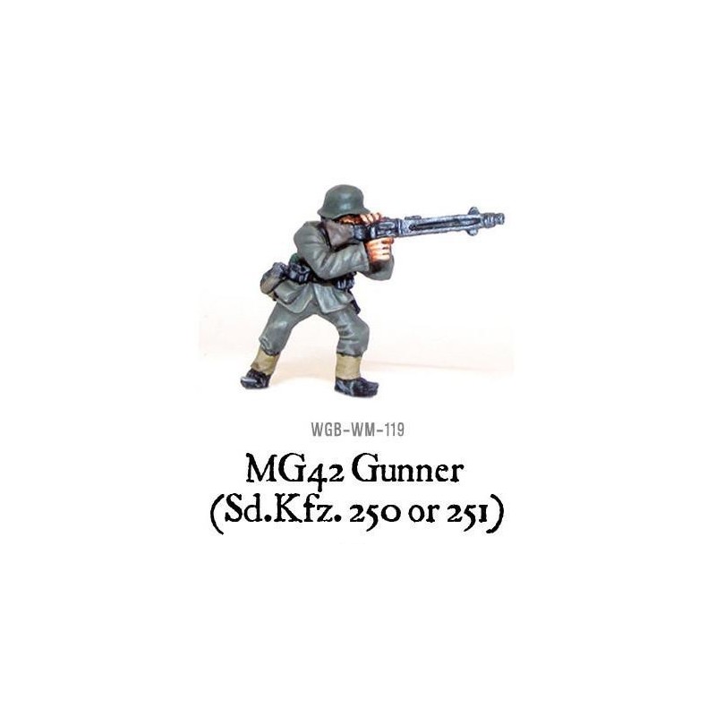 German MG42 Gunner (for Sd.Kfz 250 or 251) 28mm WWII WARLORD GAMES