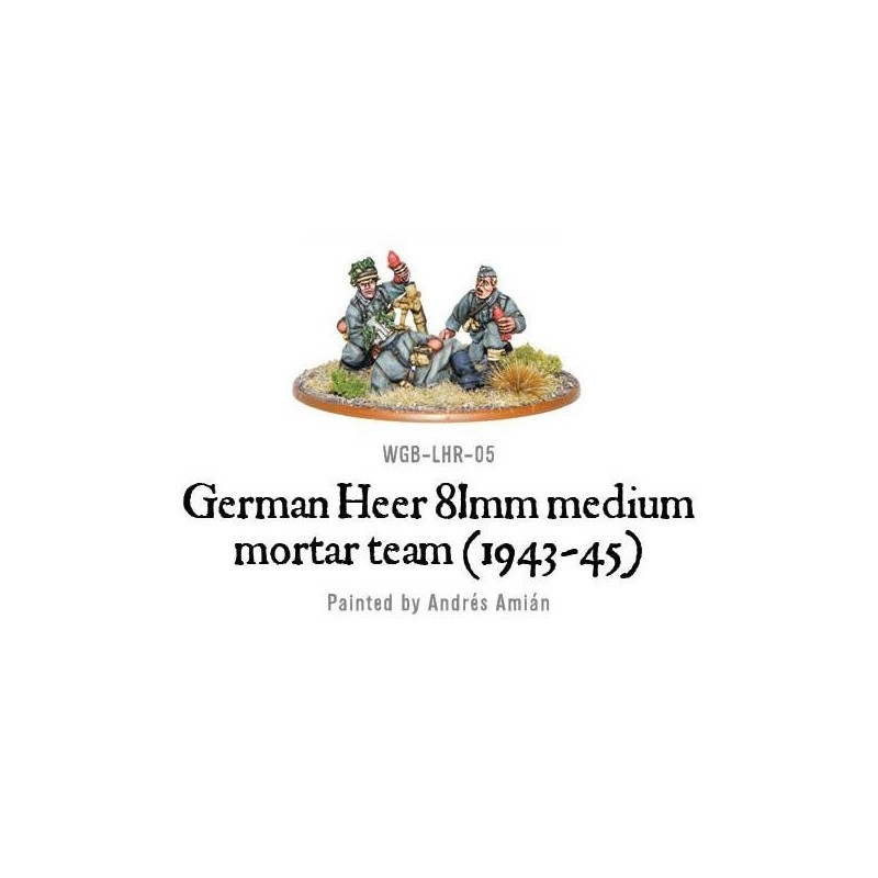 German Heer Heer 81mm medium mortar team (1943-45) 28mm WWII WARLORD GAMES