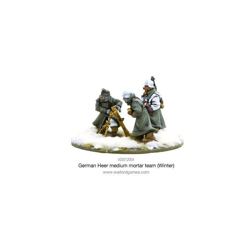 German Heer Medium Mortar team (Winter) 28mm WWII WARLORD GAMES