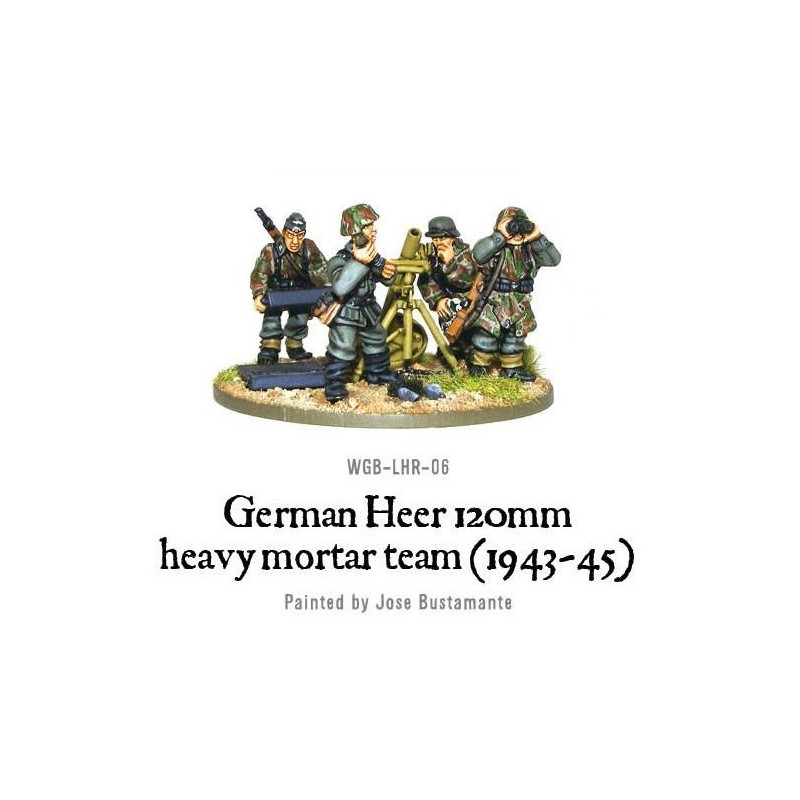 German Heer 120mm heavy mortar team (1943-45) 28mm WWII WARLORD GAMES