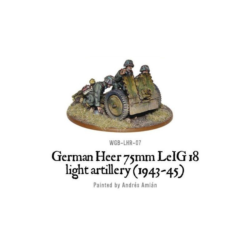 German Heer 75mm leIG 18 light artillery (1943-45) 28mm WWII WARLORD GAMES