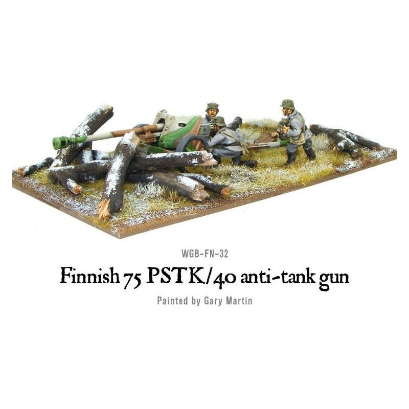 Finnish 75 PSTK/40 anti-tank gun 28mm WWII WARLORD GAMES