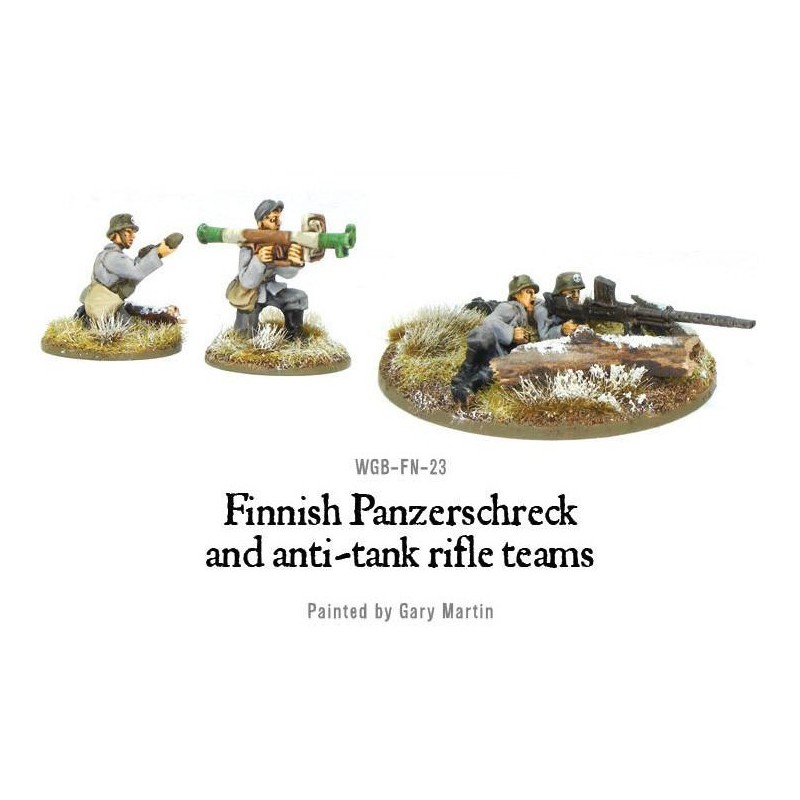 Finnish Panzerschreck and anti-tank rifle teams 28mm WWII WARLORD GAMES