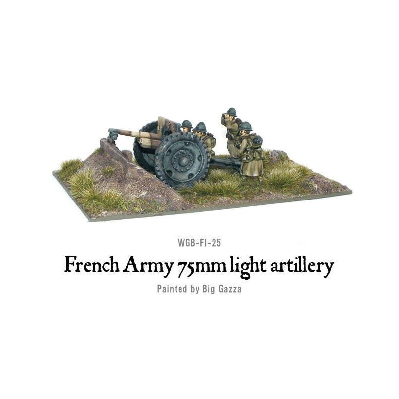 French Army 75mm light artillery 28mm WWII WARLORD