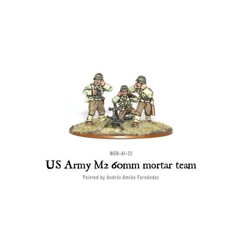 U.S. American Army 60mm mortar team 28mm WWII WARLORD GAMES