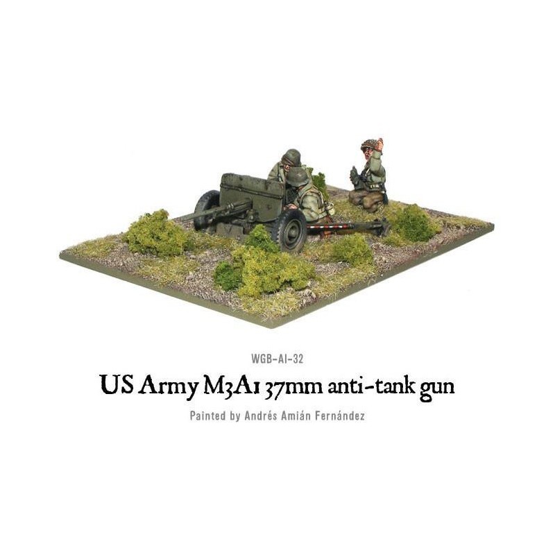 U.S. American M3A1 37mm anti-tank gun 28mm WWII WARLORD GAMES