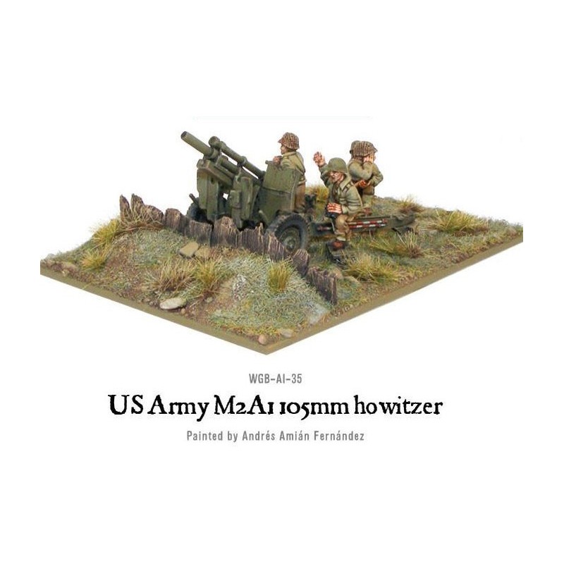 U.S. American Army M2A1 105mm howitzer 28mm WWII WARLORD GAMES