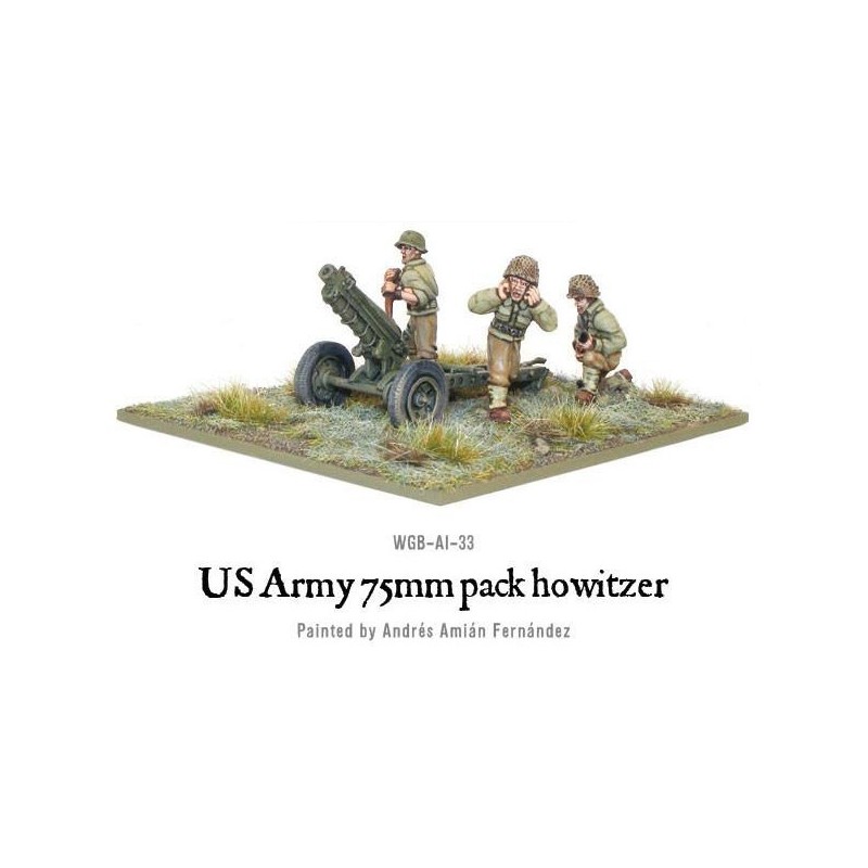 U.S. American Army 75mm pack howitzer 28mm WWII WARLORD GAMES