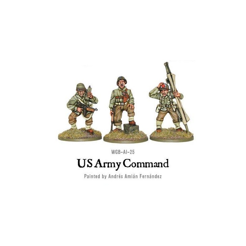 U.S. American Army Command 28mm WWII WARLORD GAMES