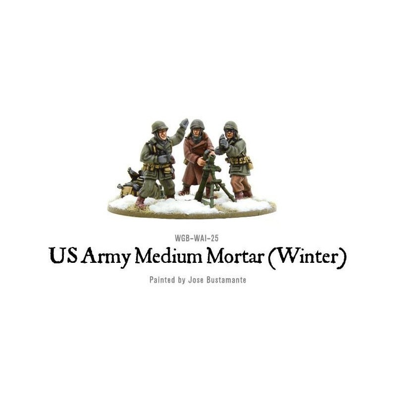 U.S. American Army Medium Mortar (Winter) 28mm WWII WARLORD GAMES