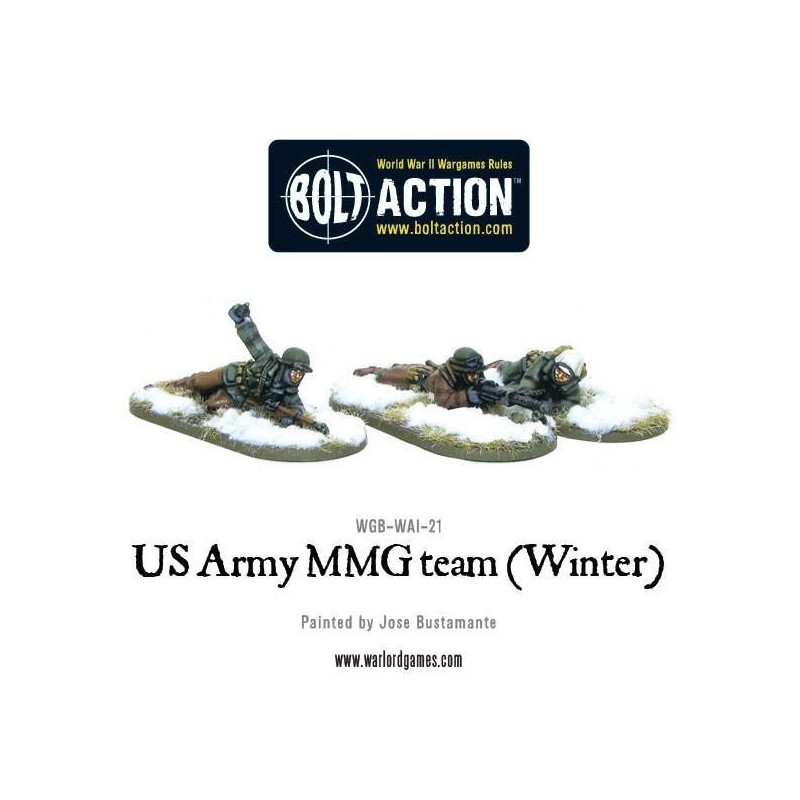 U.S. American Army MMG team (Winter) Prone 28mm WWII WARLORD GAMES