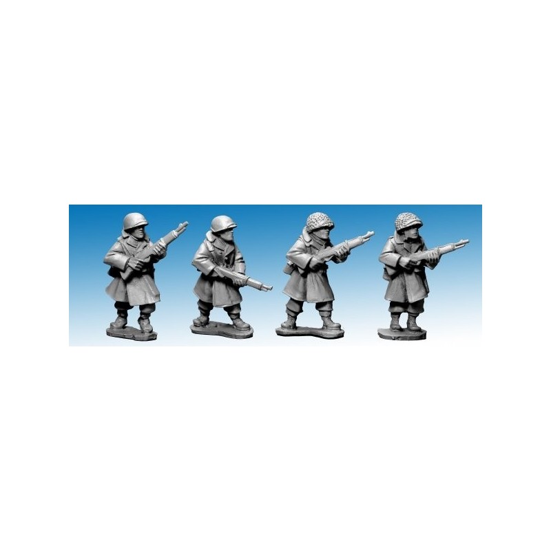 U.S. American Infantry in Greatcoats with Rifles 28mm WWII ARTIZAN DESIGN