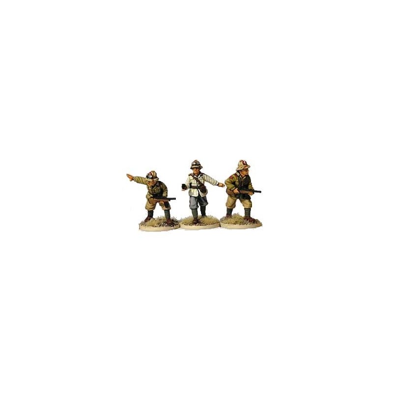 Italian Platoon Command, tropical helmets 28mm WWII PERRY MINIATURES