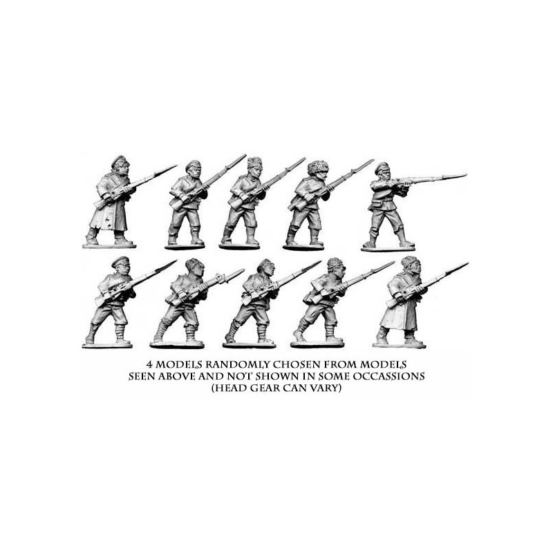 Soviet Russian Ragged White Infantry (WINTER-WAR) 28mm COPPLESTONE CASTINGS