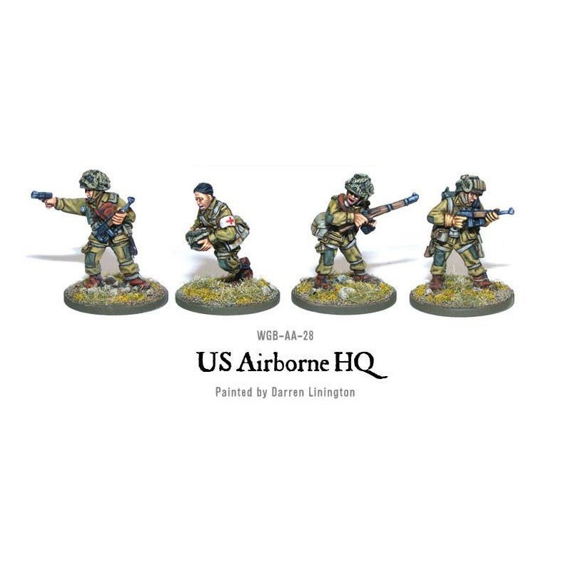 American U.S. Airborne HQ 28mm WWII WARLORD GAMES